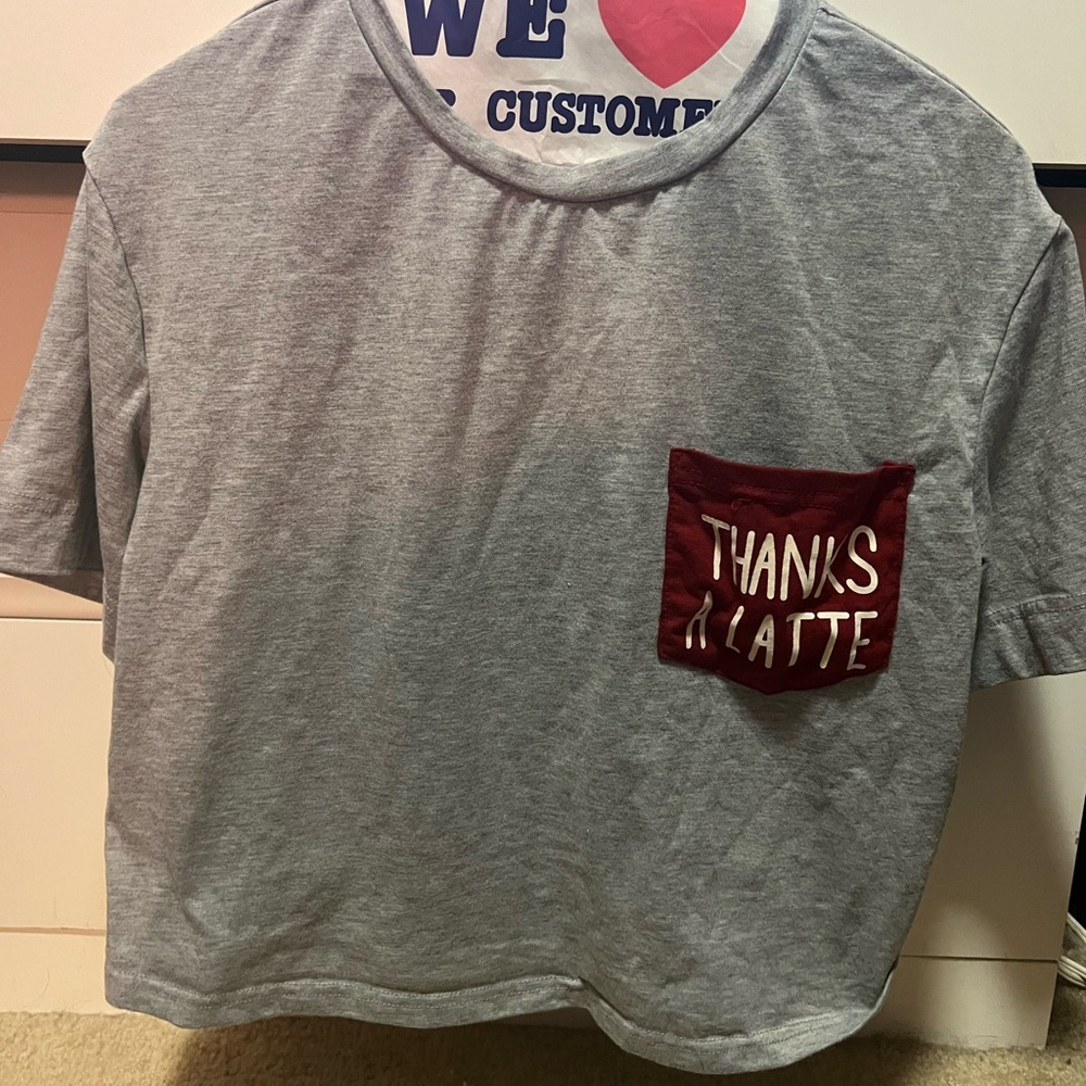 Gray Kids Shirt with Red Pocket